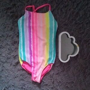 Rainbow Striped One-Piece Swimsuit